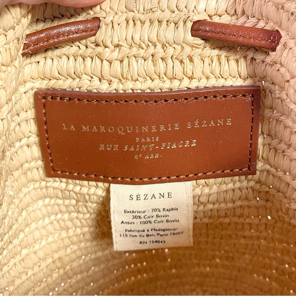 Sezane Mini Farrow Raphia Bag - Picture 9 of 9